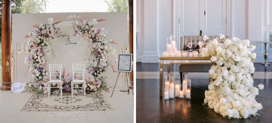 آموزش تزیین جایگاه عروس و داماد