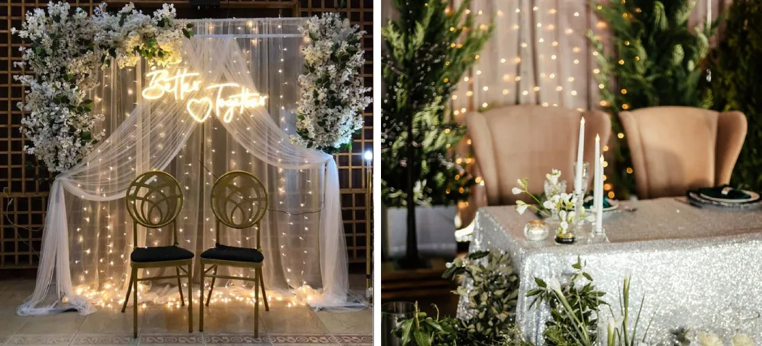 آموزش تزیین جایگاه عروس و داماد