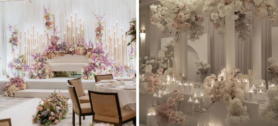 آموزش تزیین جایگاه عروس و داماد