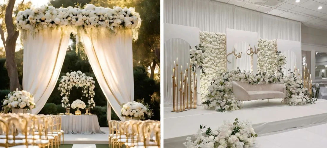 آموزش تزیین جایگاه عروس و داماد